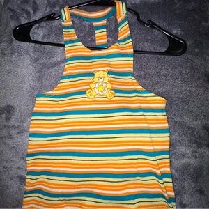women’s small care bear tank sunny care bear yellow/orange/green